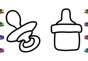 300x210 how to draw baby bottle how to draw baby bottle rattle pacifier - Baby Pacifier Drawing