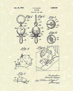 240x300 pacifier patent art drawing - Baby Pacifier Drawing