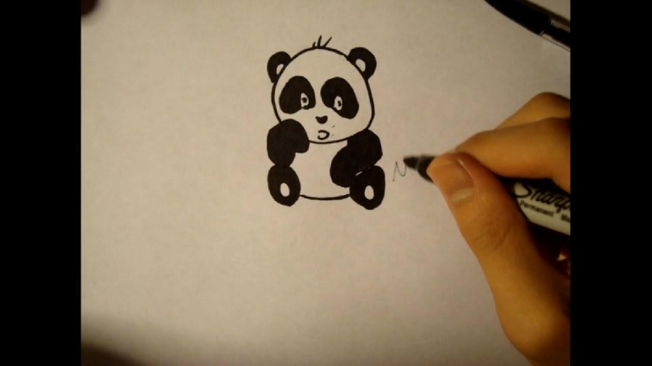 1280x720 How To Draw Baby Panda Cute Pandastep - Baby Panda Drawing