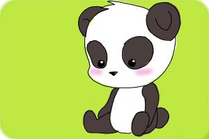 300x200 How To Draw Panda Step - Baby Panda Drawing