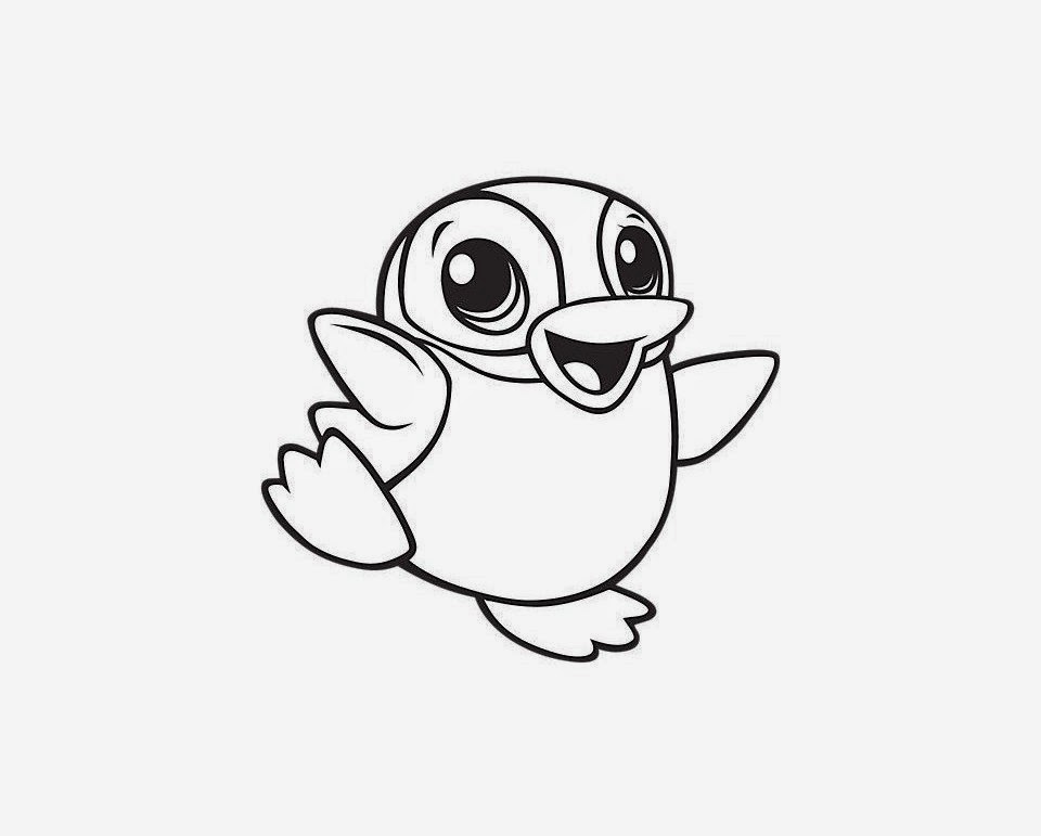 960x771 colours drawing wallpaper cute baby penguin colour drawing hd - Baby Penguin Drawing