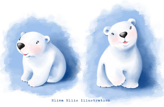 567x370 elina ellis illustration baby polar bear - Baby Polar Bear Drawing