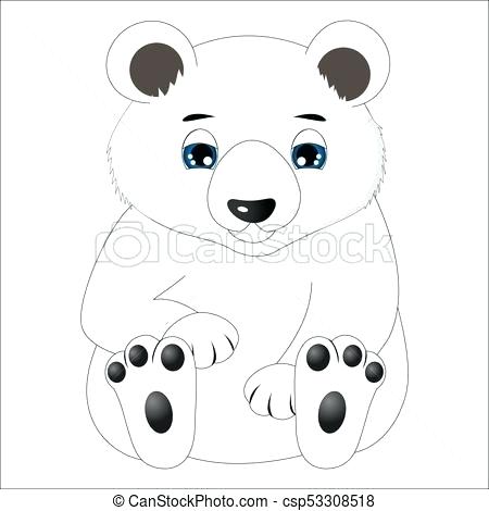 450x470 how to draw a cute baby polar bear polar bear cartoon how - Baby Polar Bear Drawing
