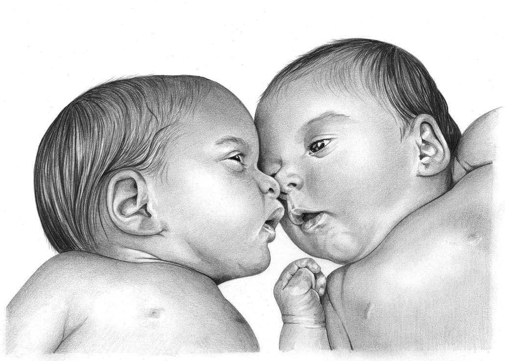 1030x736 Baby Portrait Drawings - Baby Portrait Drawing