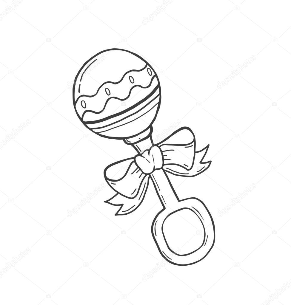 Baby Rattle Drawing at Explore collection of Baby