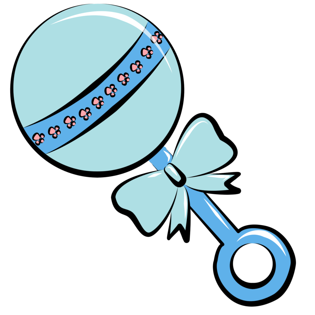 1024x1024 black baby and rattle blue and gold crown clip art transparent - Baby Rattle Drawing