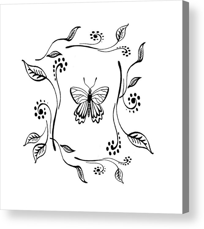 666x750 Graceful Butterfly Baby Room Decor Ii Acrylic Print - Baby Room Drawing