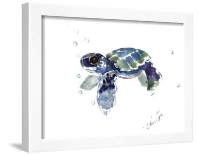 400x313 Baby Sea Turtle Framed Art Print - Baby Sea Turtle Drawing