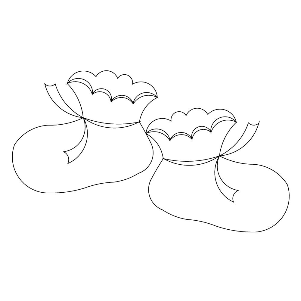 1000x1000 Baby Shoes Clipart Black And White Great Free Clipart - Baby Shoes Drawing