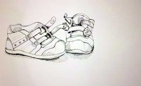 490x300 baby shoes kimberly lastinger studio - Baby Shoes Drawing