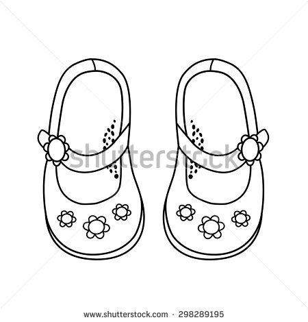 450x470 Line Drawings Of Baby Shoes - Baby Shoes Drawing