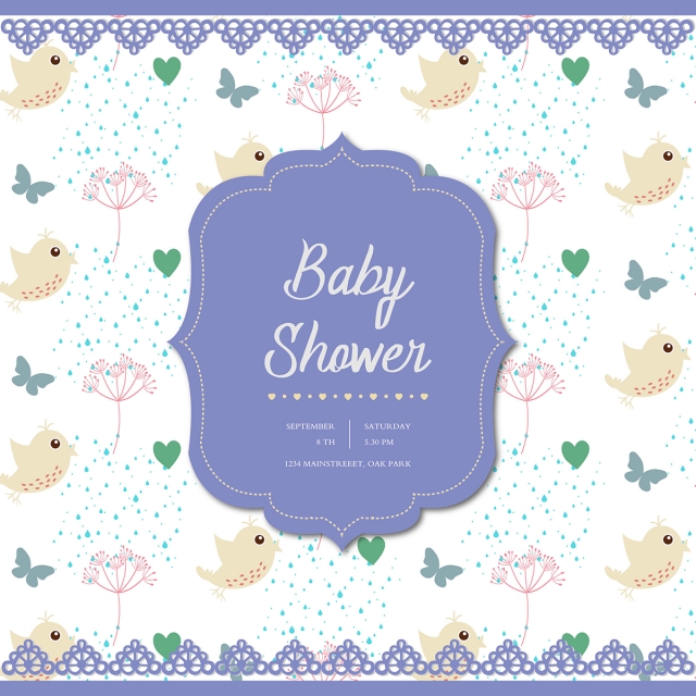 640x640 cute baby shower card, beautiful, drawings, cartoon png and vector - Baby Shower Drawings