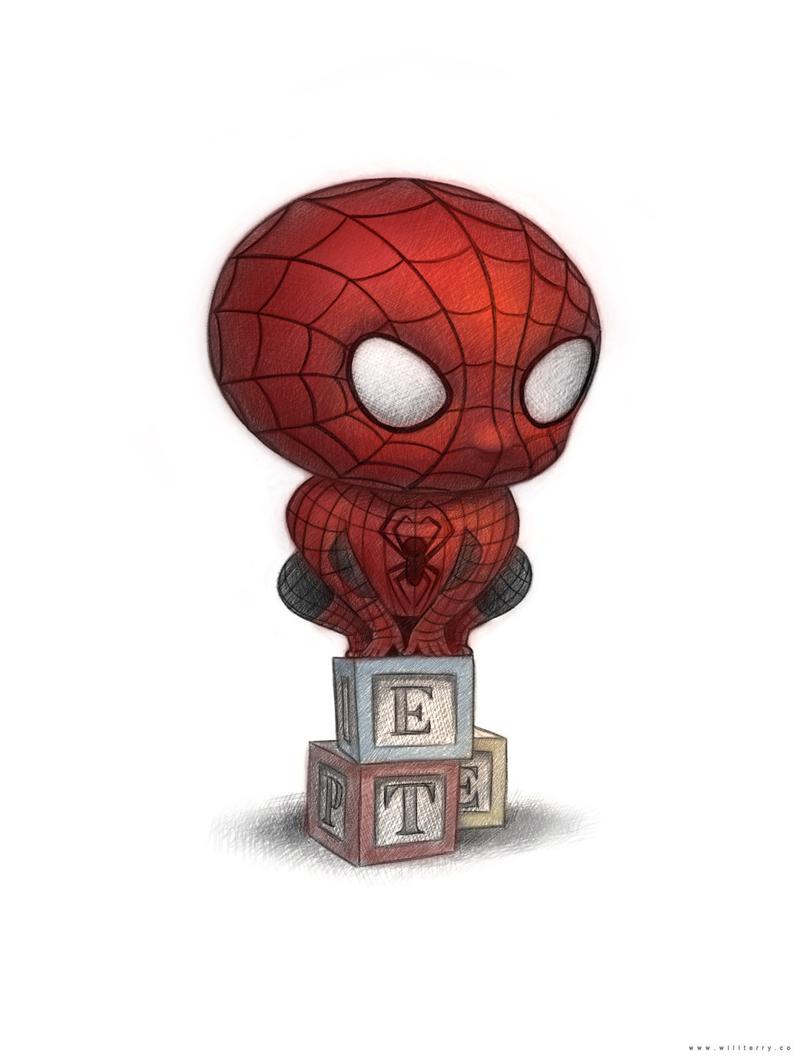 Baby Spiderman Drawing