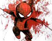 170x135 items similar to spiderman wall art, baby spiderman, spiderman - Baby Spiderman Drawing