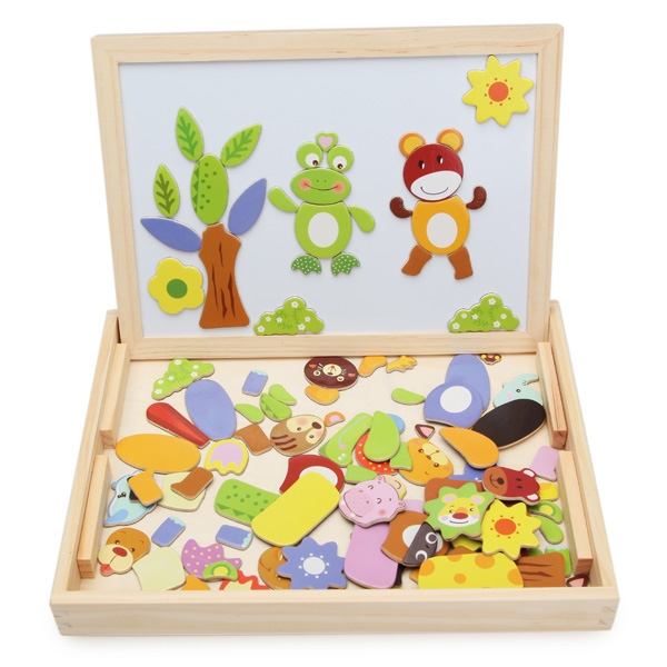 600x600 baby kids wooden drawing blackampwhite board magnetic puzzle sorting - Baby Toys Drawing