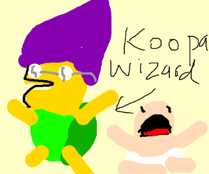 300x250 The Koopa Wizard Is Tasked With Babysitting Drawing - Babysitting Drawing