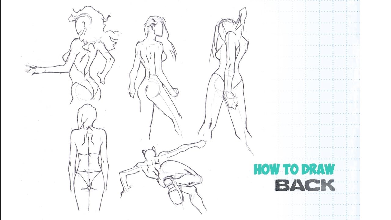 1280x720 Drawing Female Back - Back Drawing