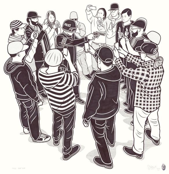 584x600 Mike Giant - Back Drawing