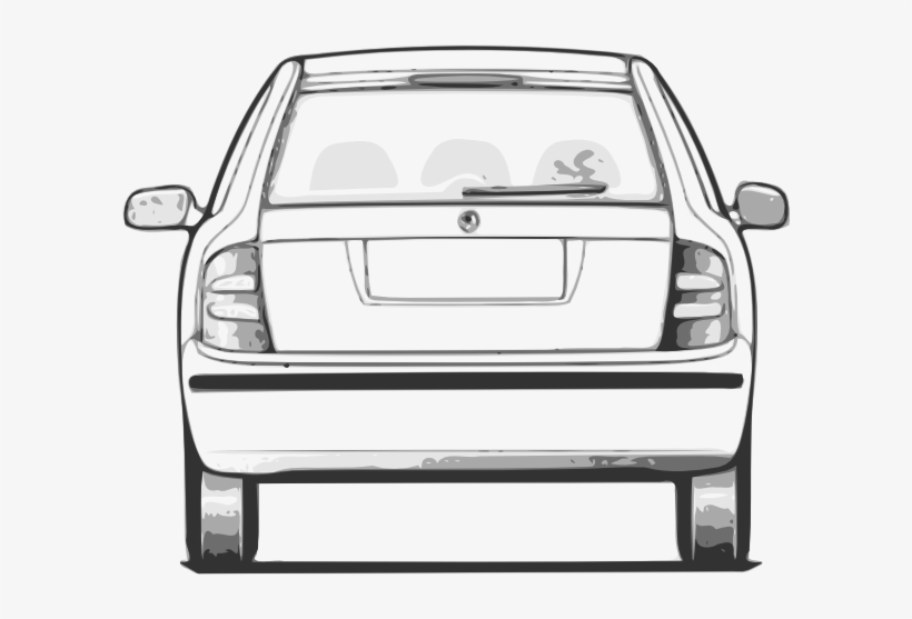 820x557 Car Back View - Back Of A Car Drawing
