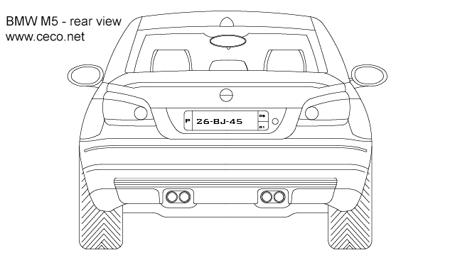640x360 autocad drawing bmw sedan automobile - Back Of A Car Drawing