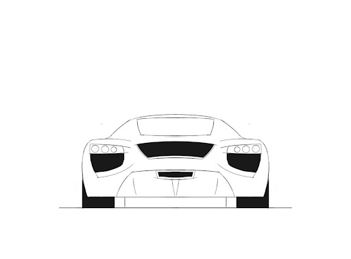 512x377 Back Proportions Exercise Mid Engine Sports Car - Back Of A Car Drawing