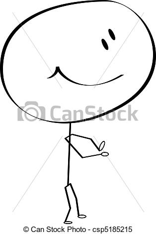 314x470 Drawing Cartoon Man With A Big Head Drawing Back And White - Back Of Head Drawing