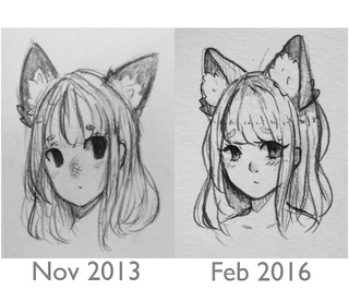 320x277 I Found This Pretty Old Picture Of A Drawing I Made Back - Back Of Head Drawing