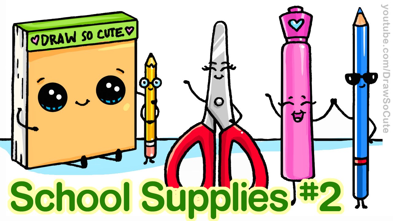 1280x720 How To Draw Back To School Supplies - Back To School Drawings