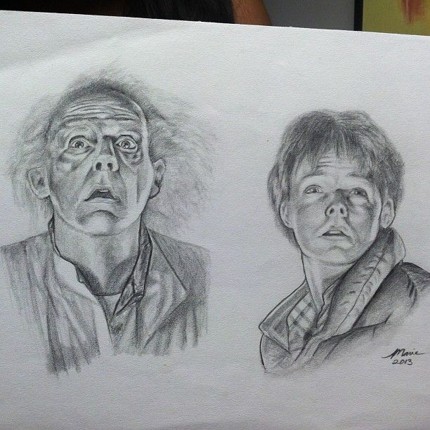 612x612 check out this amazing back to the future drawing from platt - Back To The Future Drawing