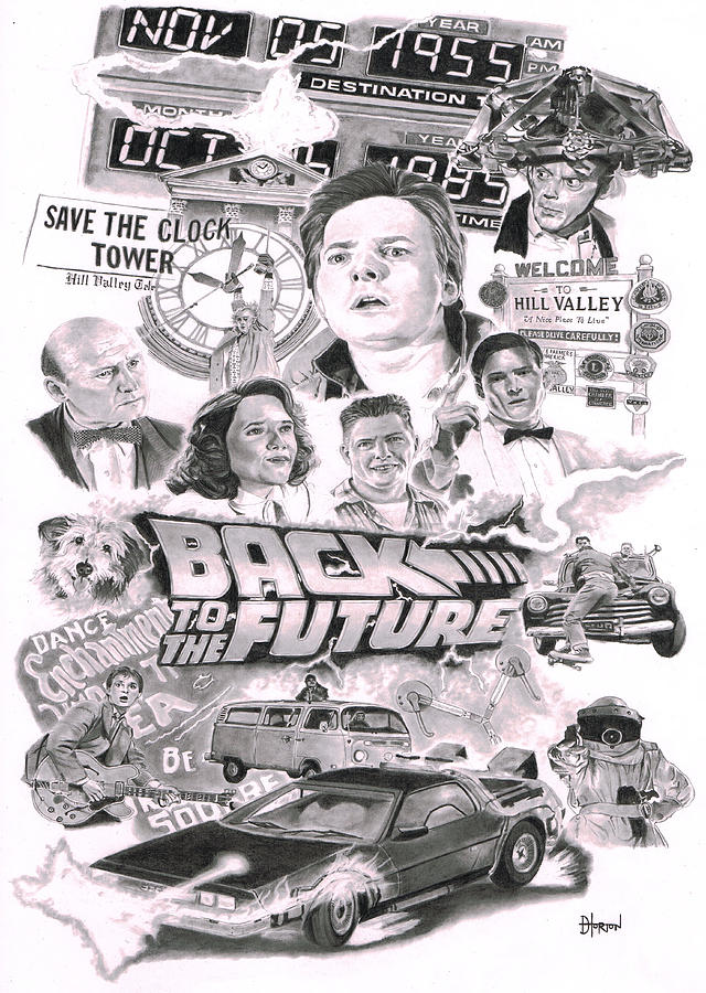 640x900 back to the future drawing - Back To The Future Drawing