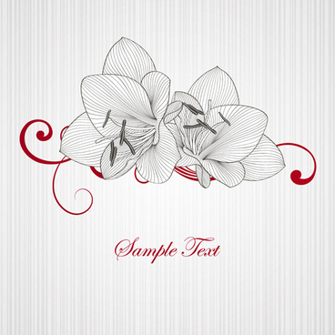 368x368 Hand Draw Vector Flower Backgrounds Free Vector Download - Background Design Drawing