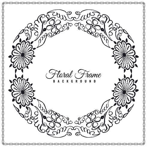 490x490 abstract elegant floral frame background design - Background Design Drawing