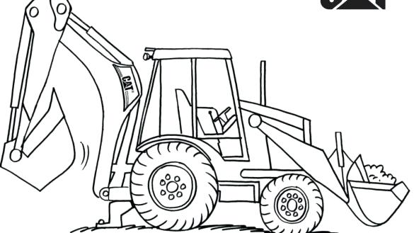 Backhoe Drawing at PaintingValley.com | Explore collection of Backhoe ...