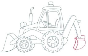 285x180 How To Draw Backhoes Howstuffworks - Backhoe Drawing