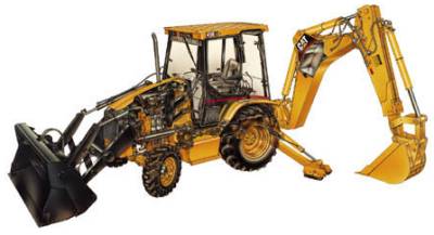 400x217 Inside A Backhoe Loader - Backhoe Drawing
