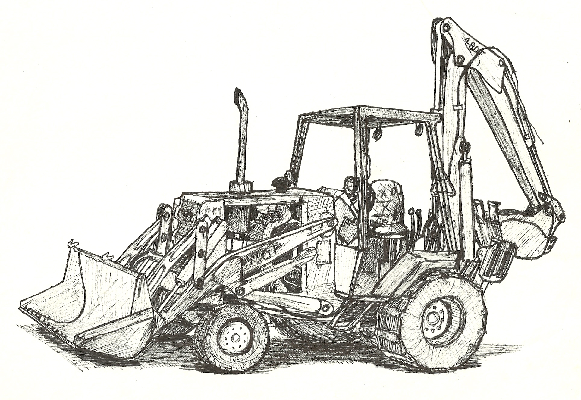 Backhoe Drawing at Explore collection of Backhoe