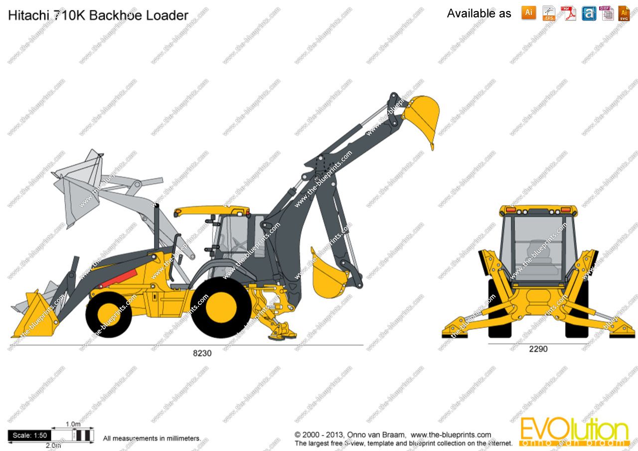 1280x905 The - Backhoe Drawing
