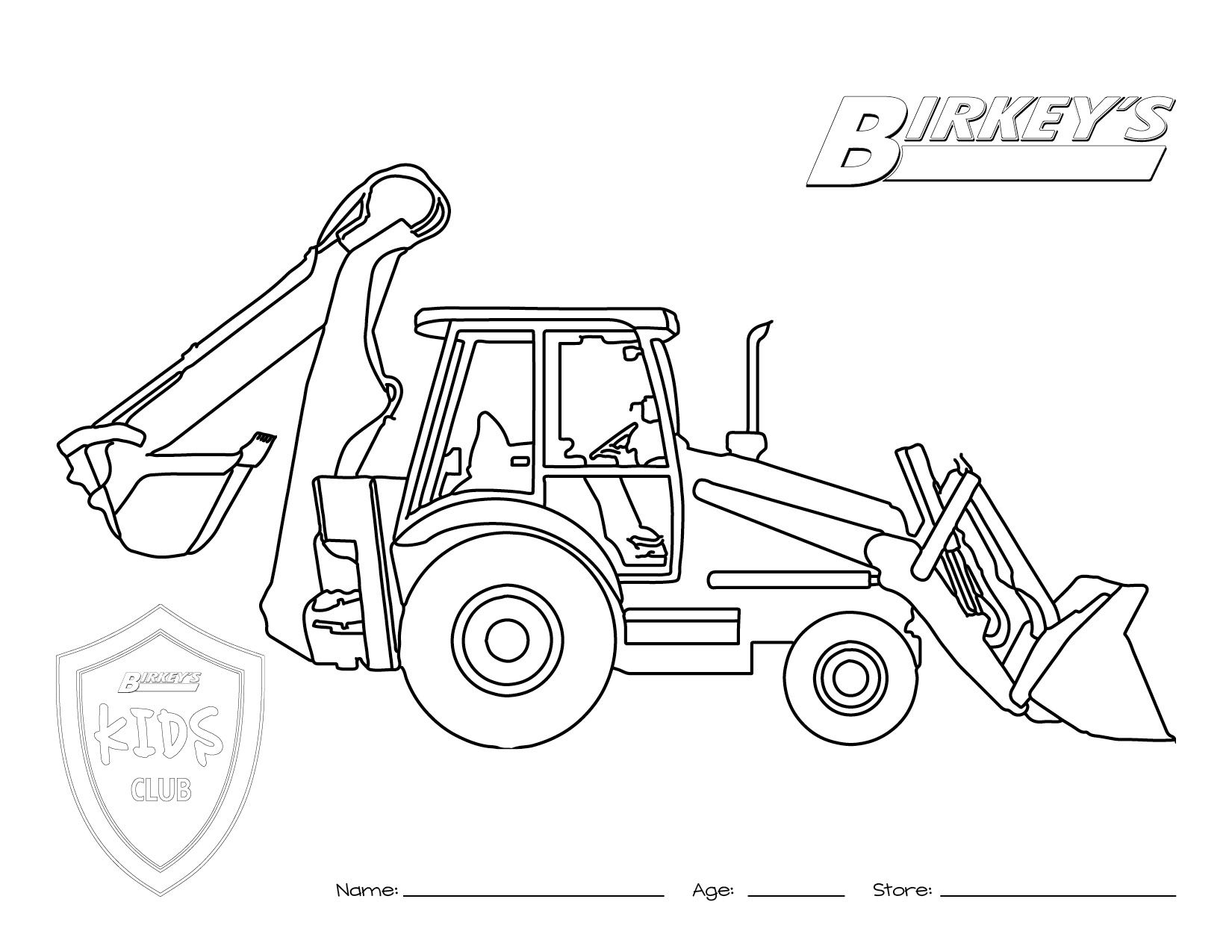 1650x1275 Tractor Backhoe Coloring - Backhoe Drawing