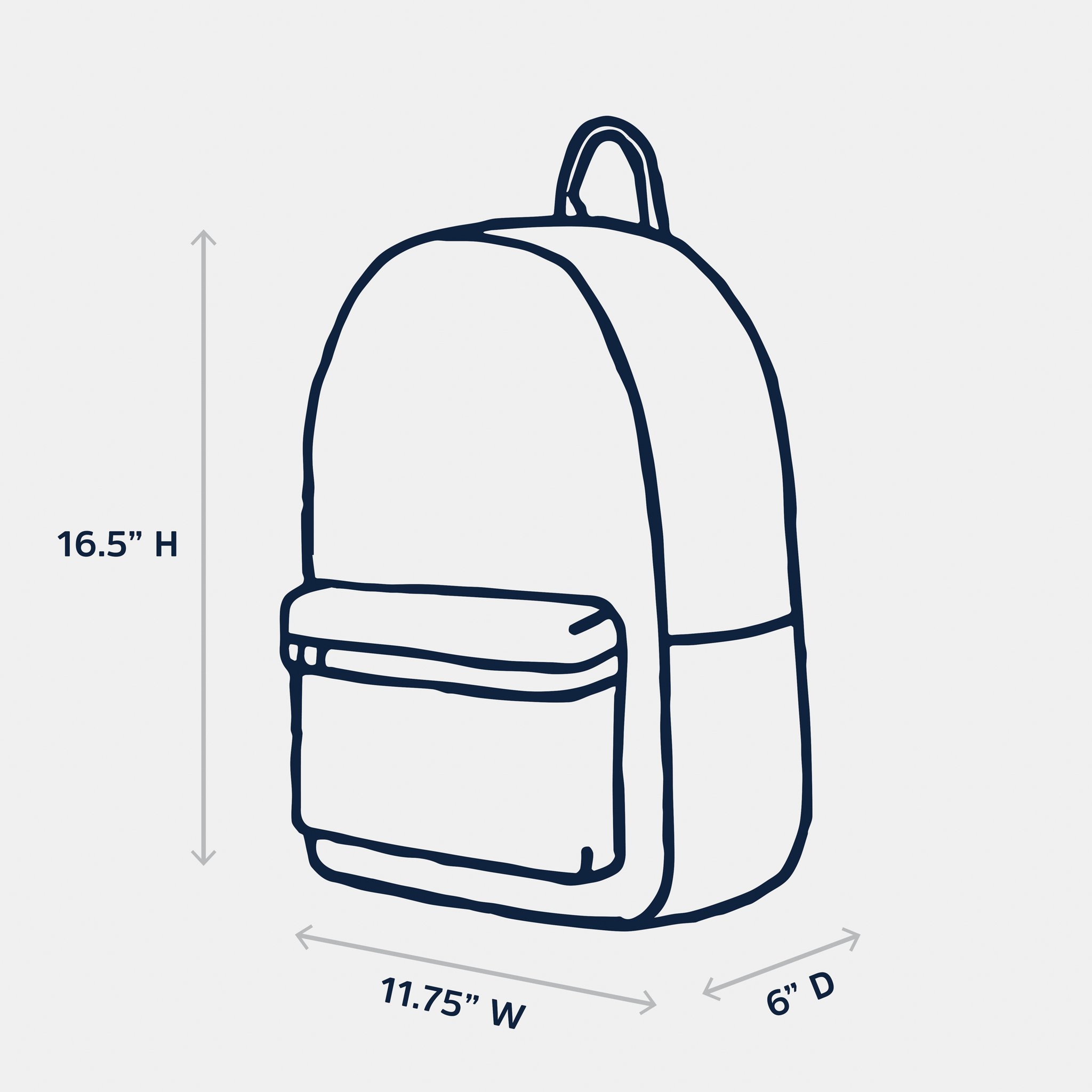 Detailed Backpack Drawing