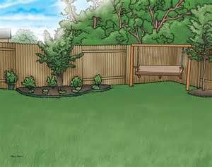 300x237 drawing of a backyard swing image - Backyard Drawing