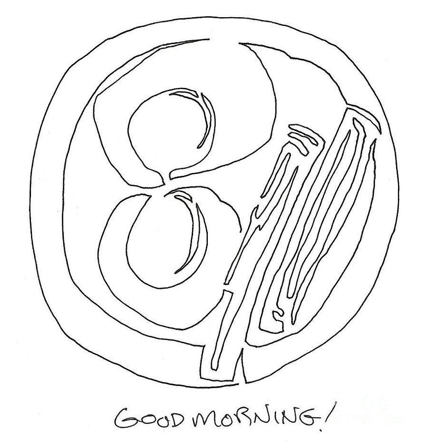 863x900 Eggs And Bacon Drawing - Bacon Drawing