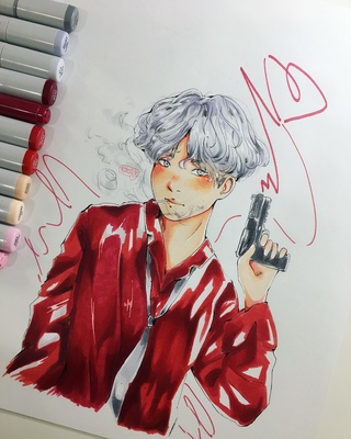 320x400 i wanted to draw tae like a bad boy - Bad Boy Drawing