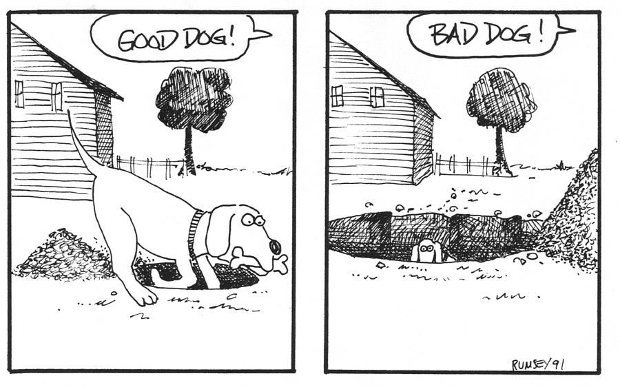 900x562 good dog bad dog drawing - Bad Dog Drawing