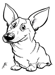 219x300 welsh corgi drawing - Bad Dog Drawing