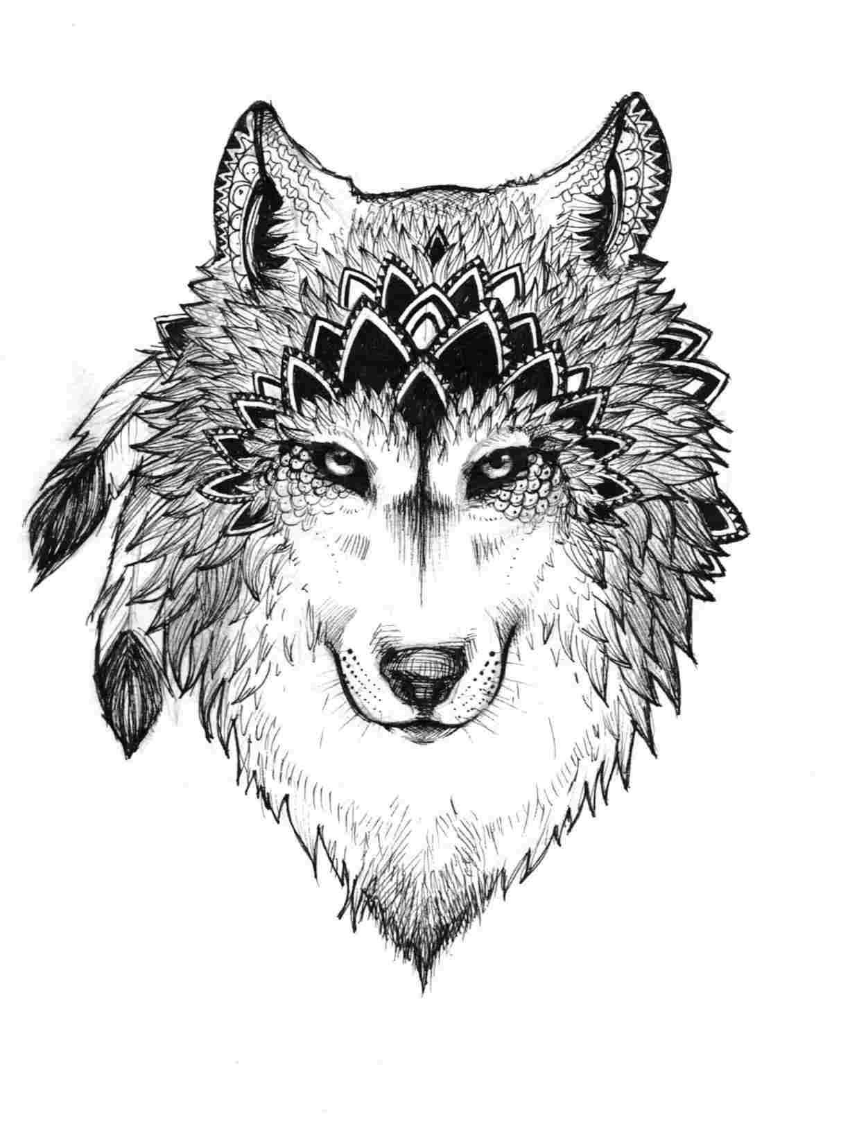 1213x1618 Spirit Animal Badass Wolf Drawing - Badass Drawing Ideas