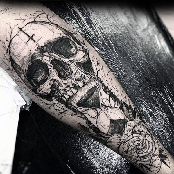 599x599 the best skull tattoos for men improb - Badass Drawing Ideas