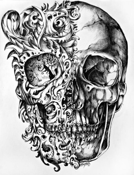 458x600 Badass Skull Drawings - Badass Skull Drawings