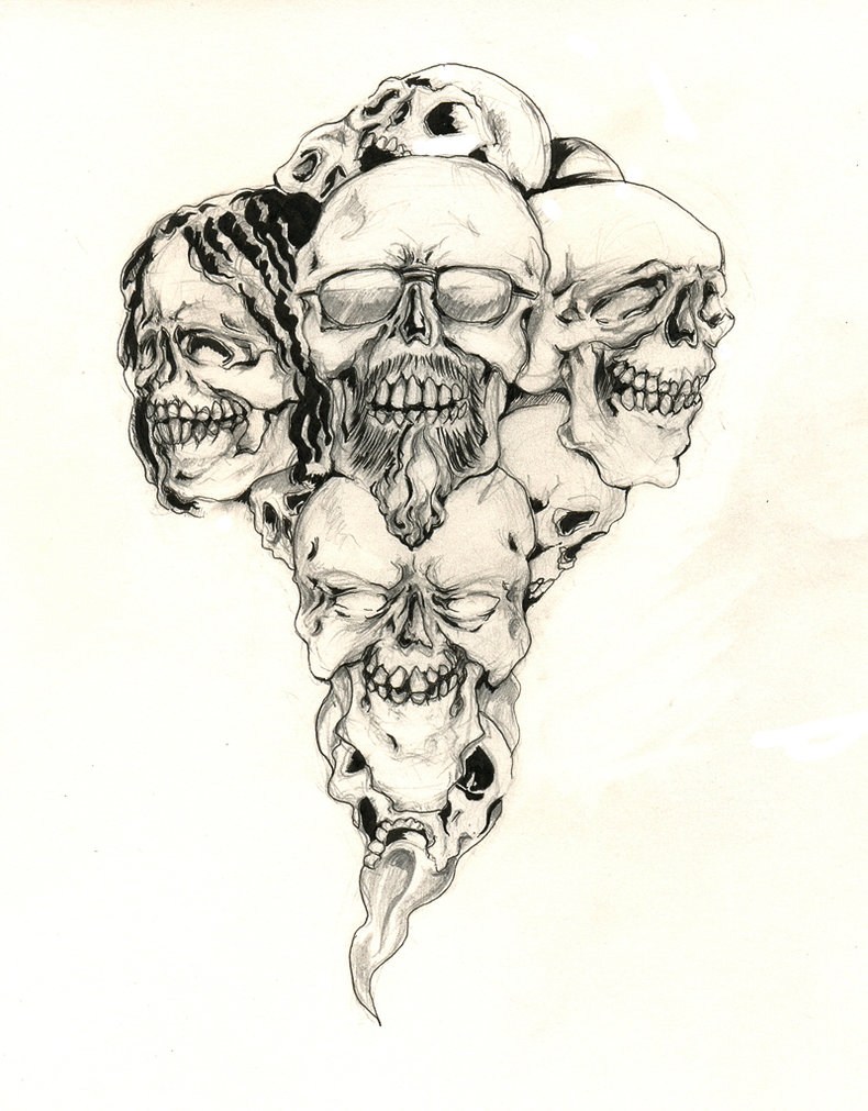 790x1011 Badass Tattoos Sketches Guys Ideas And Designs - Badass Skull Drawings