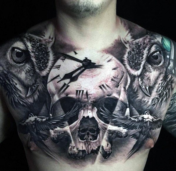 599x583 Badass Skull Tattoos For Men - Badass Skull Drawings