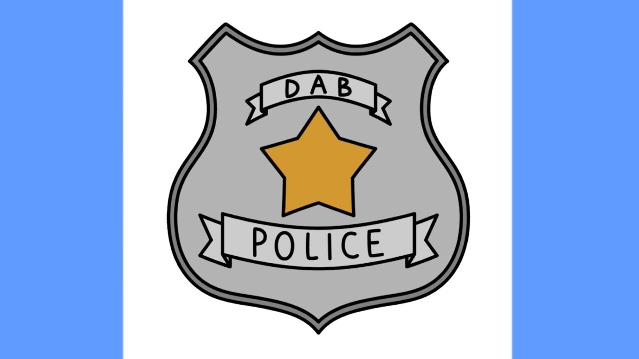 1280x720 how to draw dab police badge - Badge Drawing